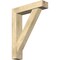 Ekena Millwork Traditional Block Rough Sawn Bracket w/ Offset Brace, Douglas Fir, 6"W x 26"D x 34"H BKT0604X26X34TRA05RDF - alternate 1